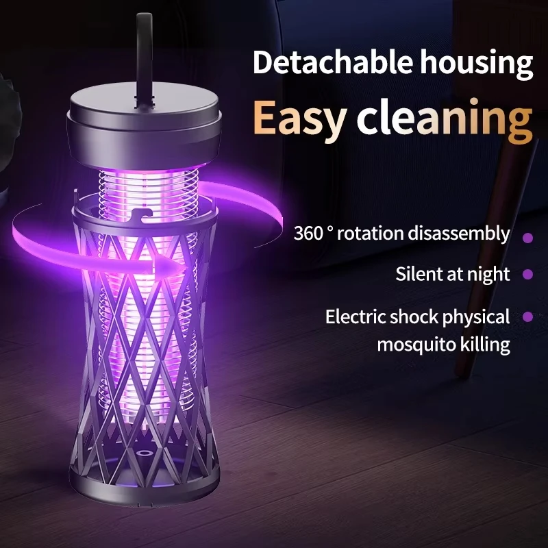 Lámpara eléctrica antimosquitos para el hogar y exteriores, Exterminador de mosquitos portátil, luz de ambiente, repelente de mosquitos, carga de uso 2025 - imagen 2
