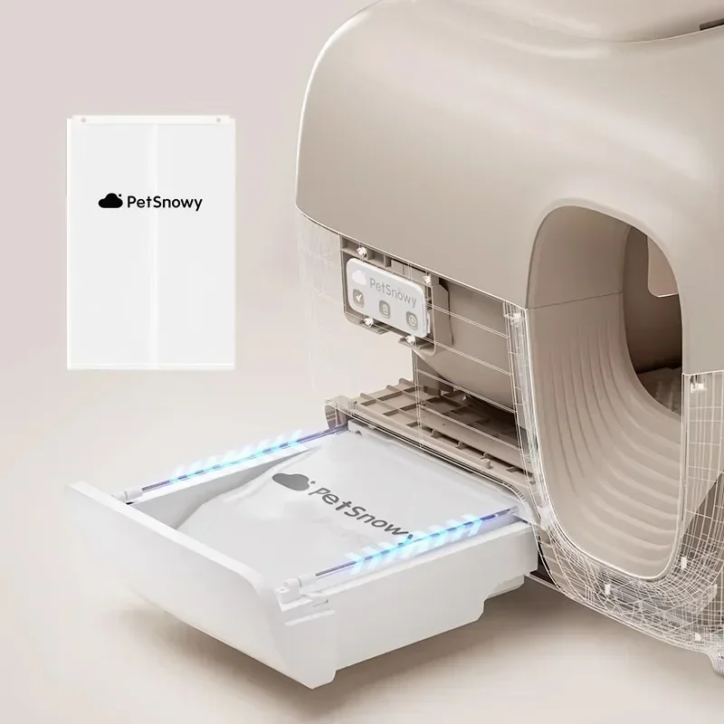 PetSnowy-accesorio de baño para gatos, tabletas desodorizantes, bolsa de basura, comederos automáticos para mascotas, desecante, suministros de limpieza profesionales - imagen 2