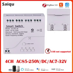 Interruptor WiFi Zigbee 4 canales – Control por app y voz con Alexa