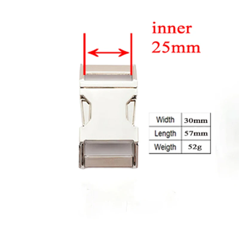 50 unids/lote DIY accesorio de collar de perro 15,20,25,30mm mochila de correas hebilla de liberación rápida aleación de zinc suministros para cachorros de compañía 4 colores - imagen 5