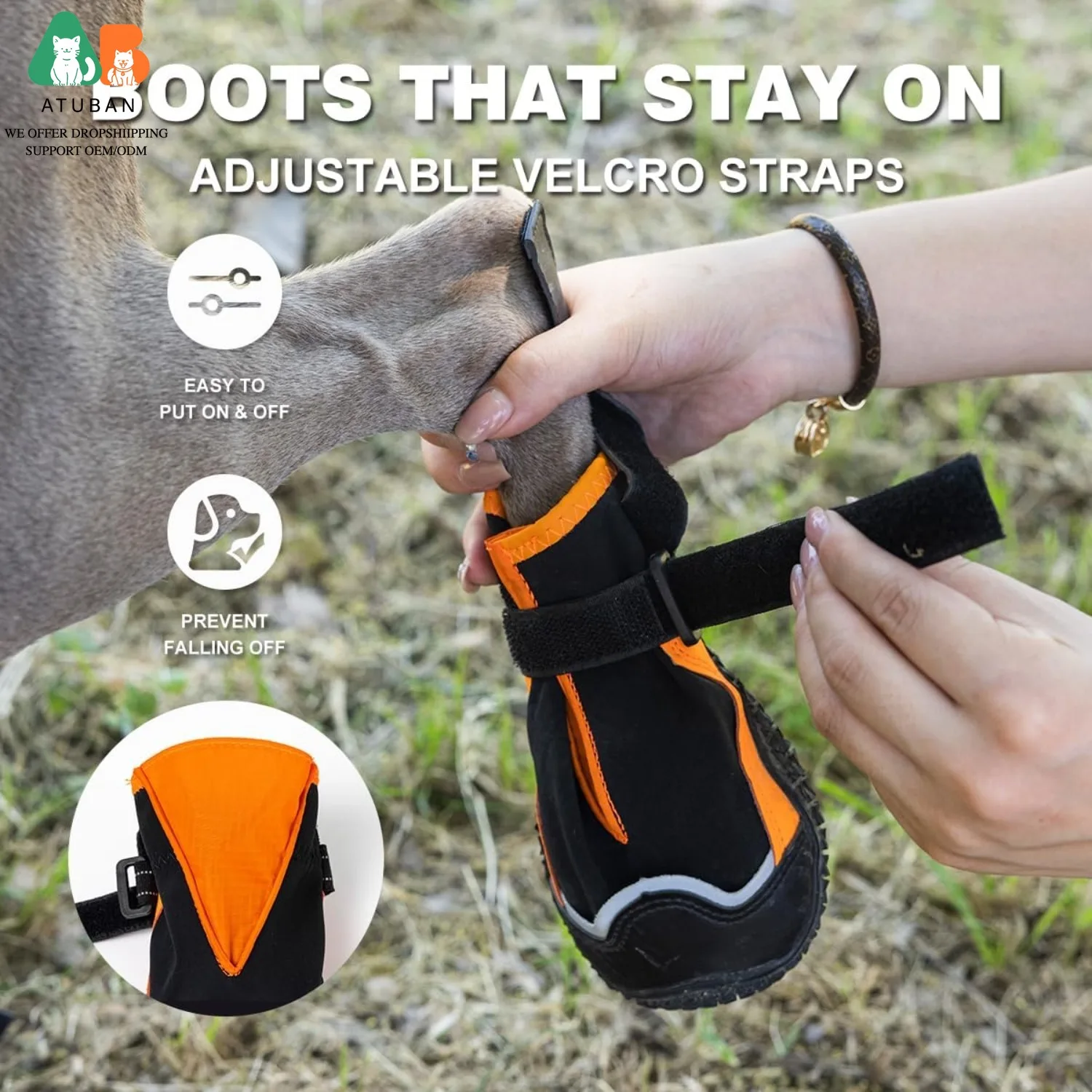 Botines impermeables para perros – Protector de patas para paseo y senderismo - imagen 4