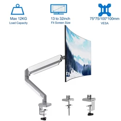 Soporte monitor ajustable 13-32" con brazo de gas