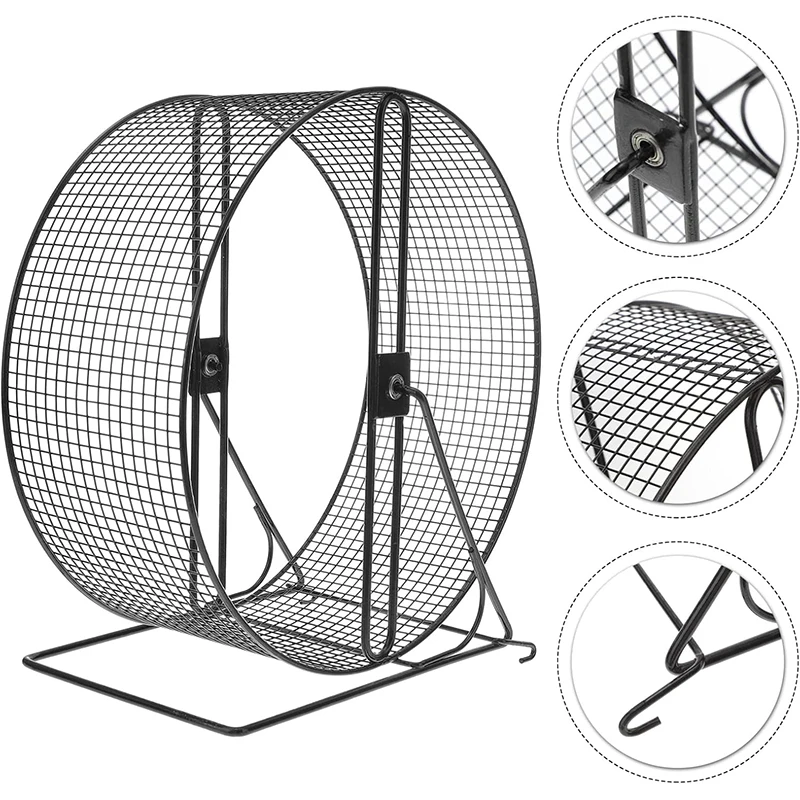 Rueda de Metal creativa para mascotas, ardilla voladora, juguetes silenciosos para correr, marmota, erizo, suministros para mascotas - imagen 5