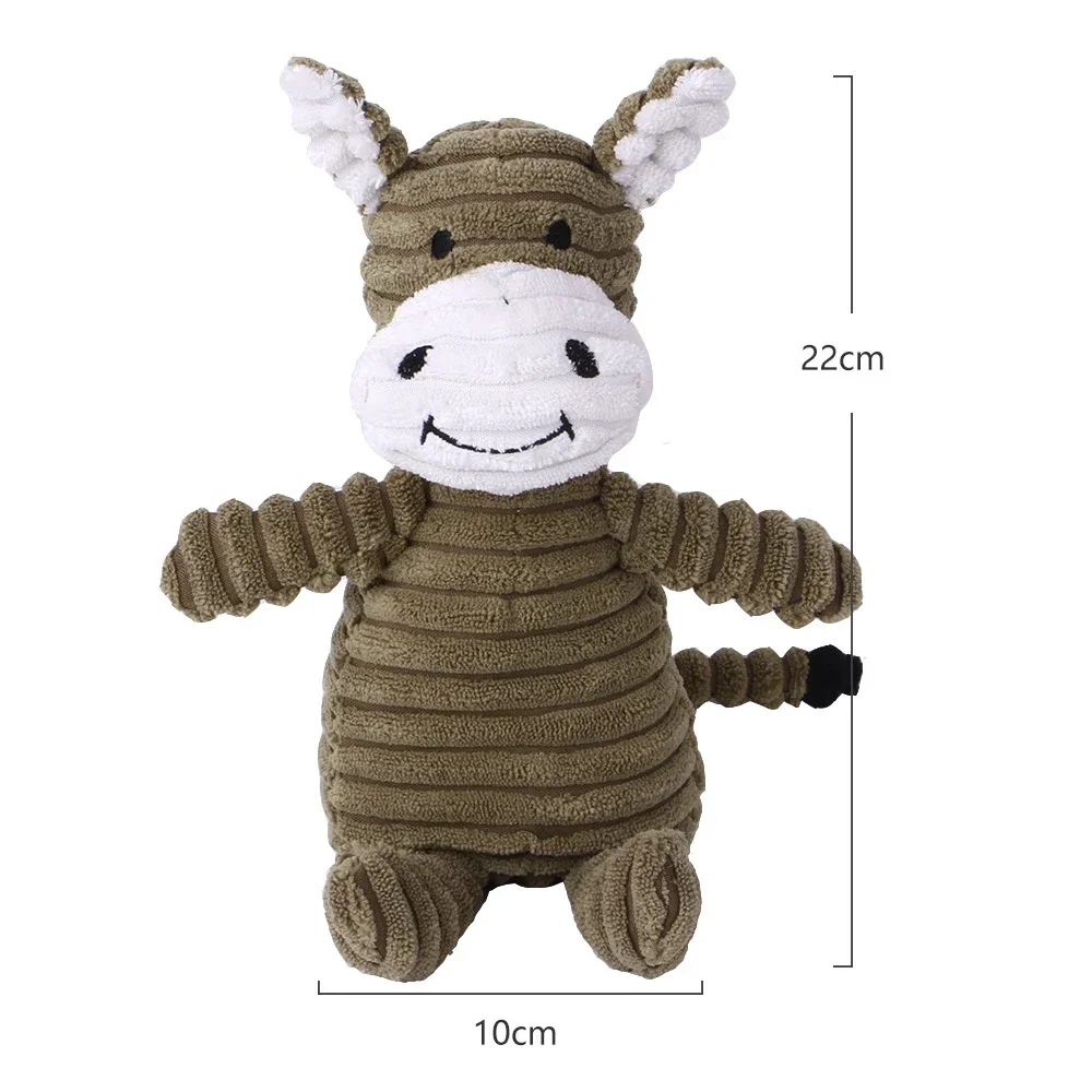 Juguete de peluche para perros con forma de animales, juguetes chirriantes resistentes a mordeduras, juguetes de pana para perros pequeños y grandes, accesorios de entrenamiento para cachorros y mascotas - imagen 3