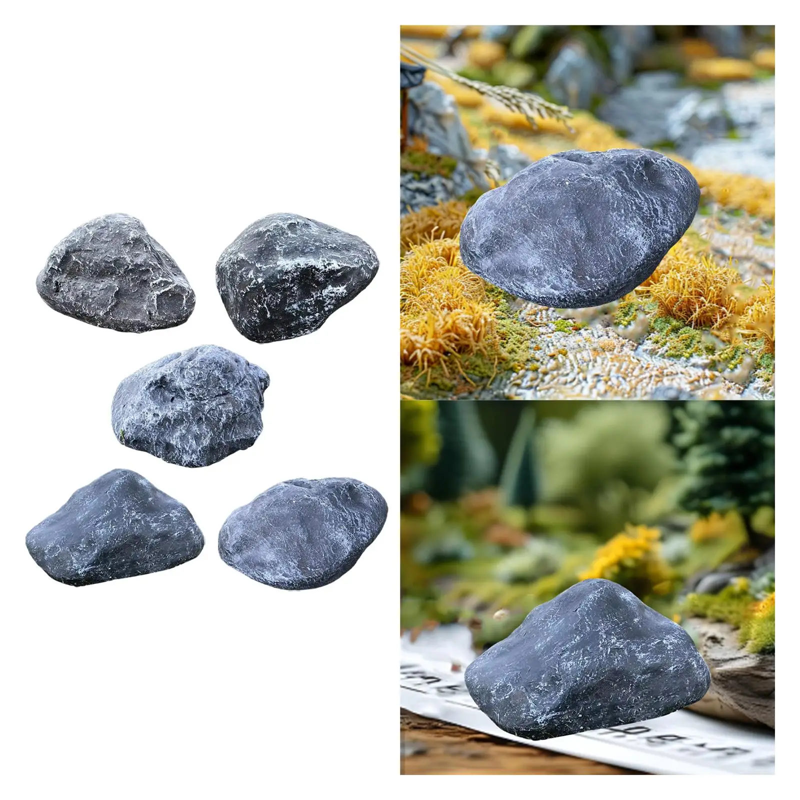 Landscape Rock Faux Stone Sculpture Decorative Versatile Realistic Fake Rock for Outdoor Porch Garden Decoration Movie Prop