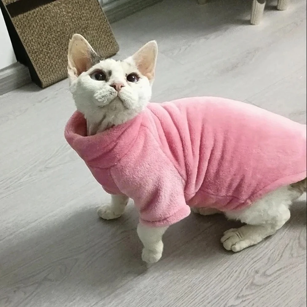 Suéter de invierno para perros y mascotas, ropa cálida y gruesa para gatos, jerséis siameses para gatos y gatitos, trajes para gato sphynx mascotas - imagen 5