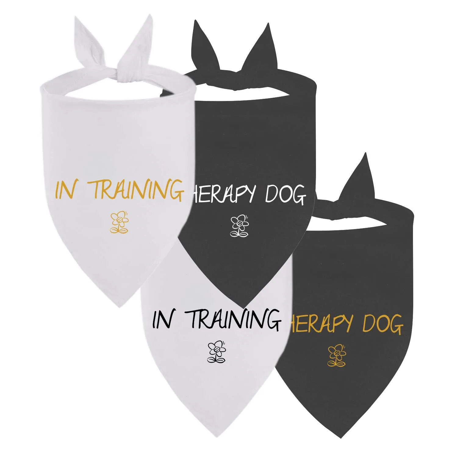 Lindo patrón de flores Bandana personalizada para perro Collar Triangular para mascotas bufanda personalizada babero para accesorios para cachorros y gatos - imagen 3