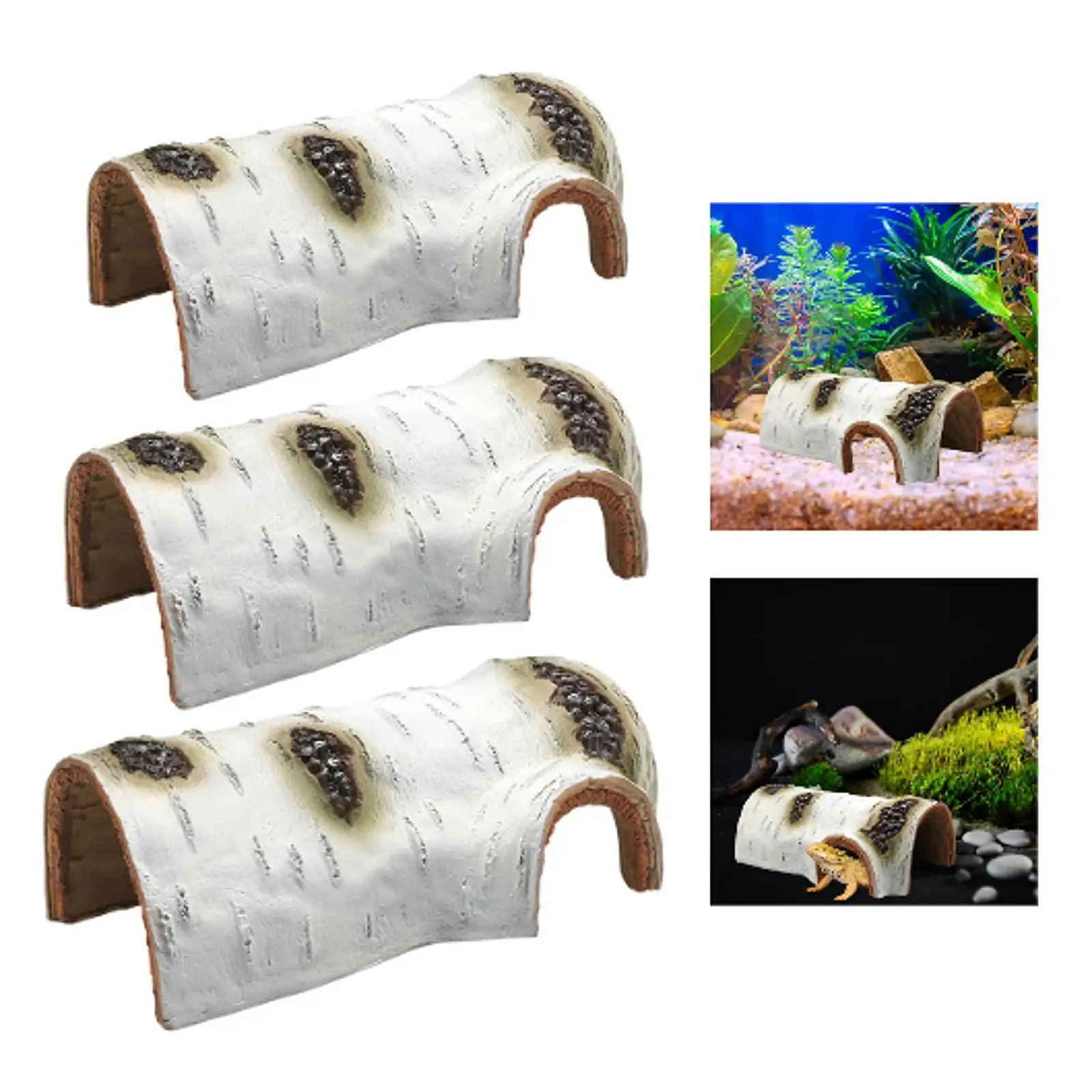 Aquarium Decoration Hiding Cave Ornament Fish Tank Accessories for Snake Chameleon