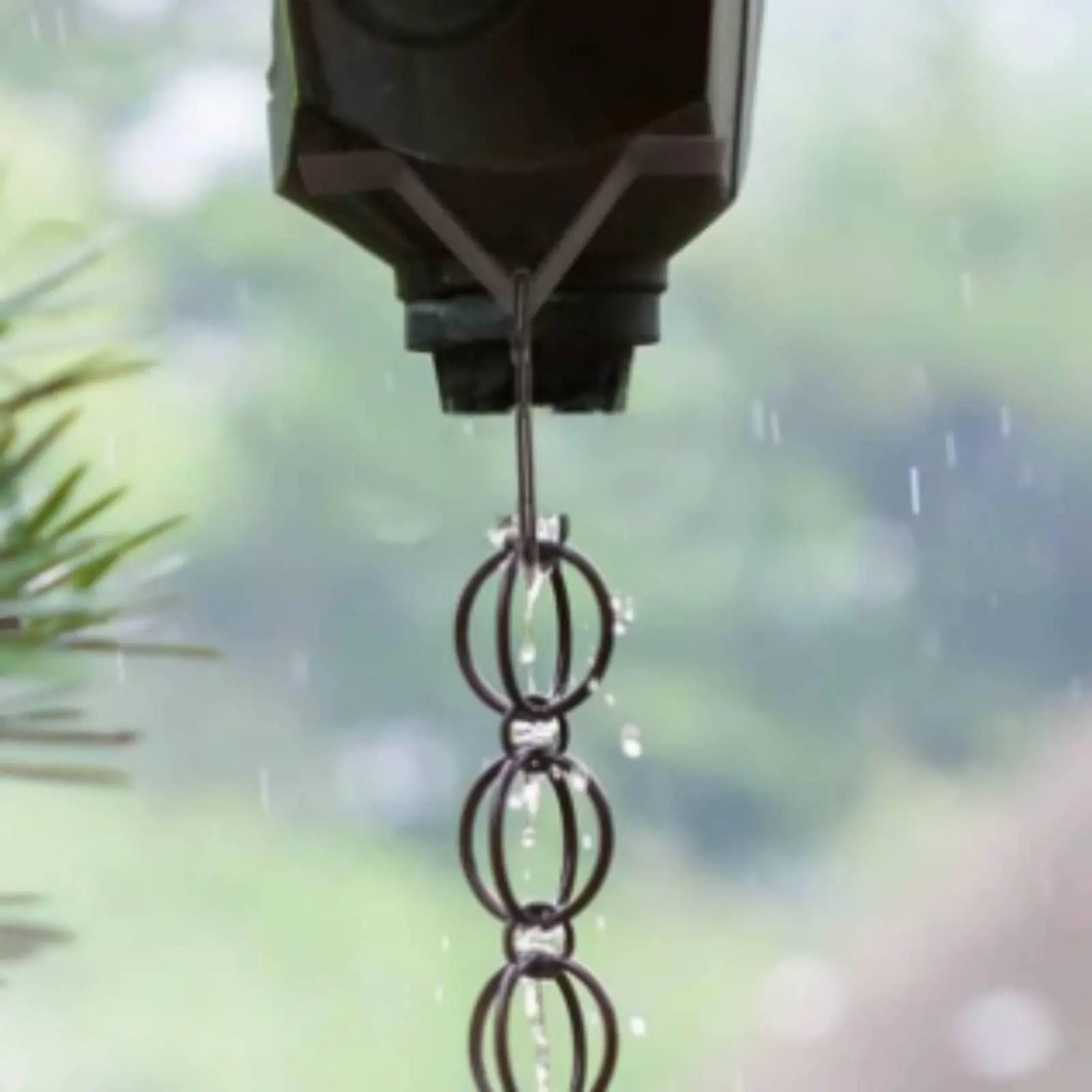 Kit de soportes para cadena de lluvia - universal para canalones - imagen 4