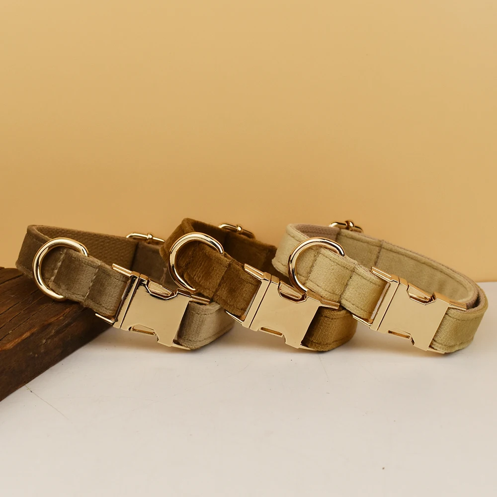 Conjunto de correa de arnés de Collar de perro personalizado de lujo, Collar de pajarita de perro desmontable con logotipo personalizado, correa de Collar de perro diy - imagen 5