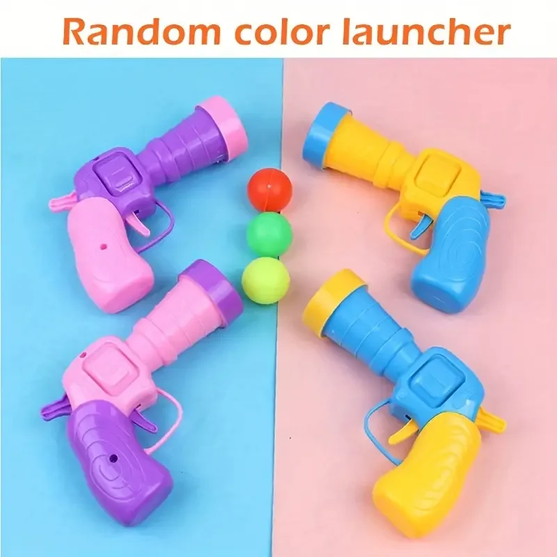 Juguetes De lanzamiento interactivo para gatos, juguete de entrenamiento para mascotas, Mini juegos de pistola de tiro creativa, Bola de felpa elástica, suministros para mascotas - imagen 5