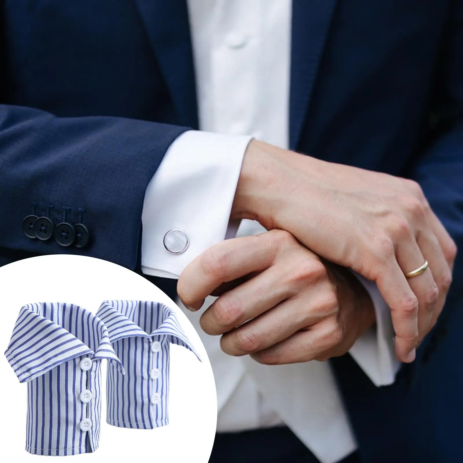 2x Fake Wrist Cuff Sleeves DIY Fashionable Outfit Detachable Costume Supplies Clothing Embellishment for Suit Coat Accessories 2x Fake Wrist Cuff Sleeves DIY Fashionable Outfit Detachable Costume Supplies Clothing Embellishment for Suit Coat Accessories