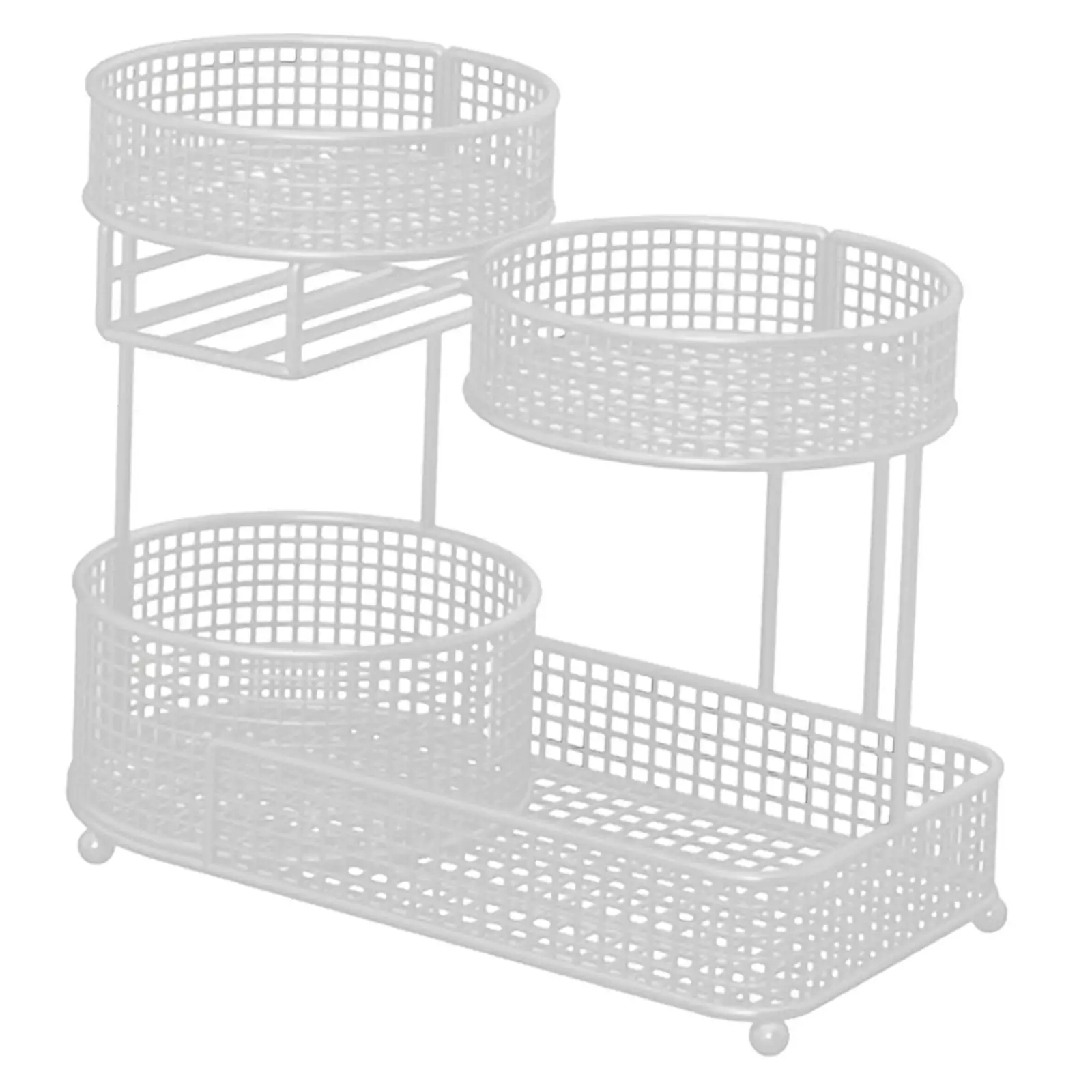 Cesta de frutas, compacta de 3 niveles, soporte de almacenamiento, organizador de cocina, cesta de aperitivos de verduras para encimera, sala de estar, comedor - imagen 4