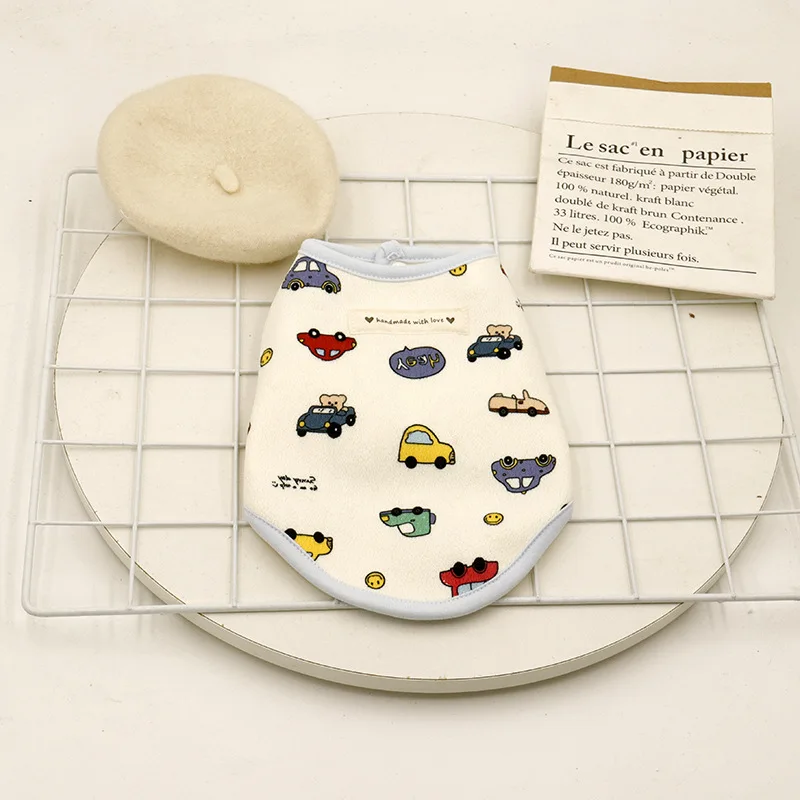 Chaleco grueso de dibujos animados para mascotas, ropa para el hogar, abrigo para gatos, ropa para cachorros, chaleco para perros pequeños, Otoño/Invierno - imagen 4