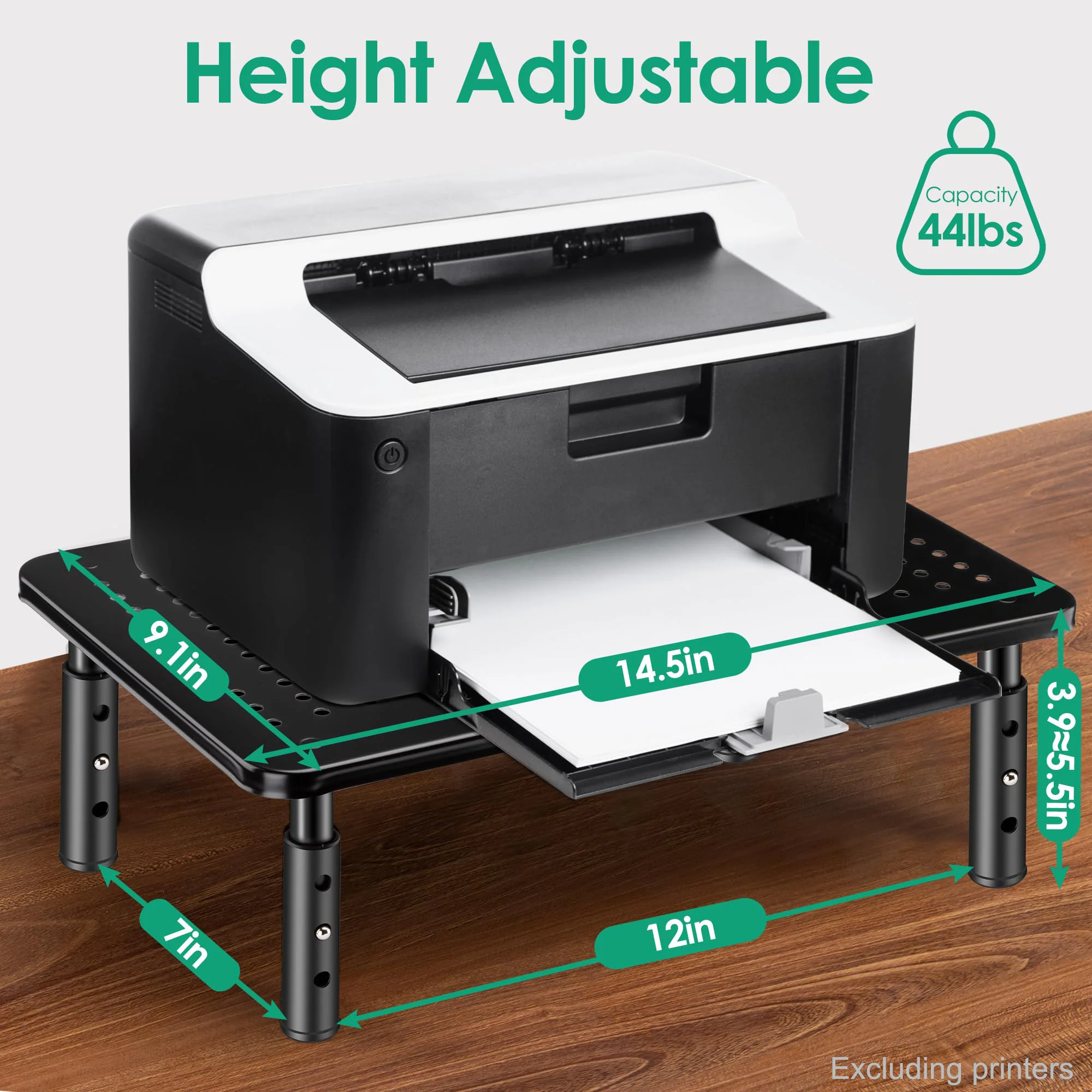 Soporte ajustable para Monitor de escritorio, soporte para pantalla de PC, soporte de exhibición para ordenador de escritorio, Monitor de ordenador de oficina y estantería - imagen 5