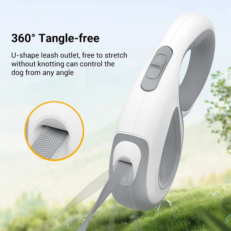 ROJECO correa retráctil para perro, cuerda ajustable extensible automática de 5M para viajes al aire libre, caminar, correr, cuerda de tracción de plomo para mascotas - imagen 4
