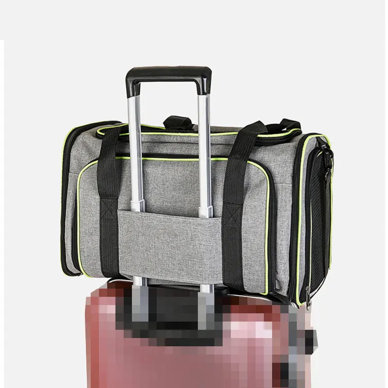Bolso de hombro plegable para gato, bolsa de viaje para mascotas, portátil, transpirable, gran capacidad, suministros para mascotas - imagen 4
