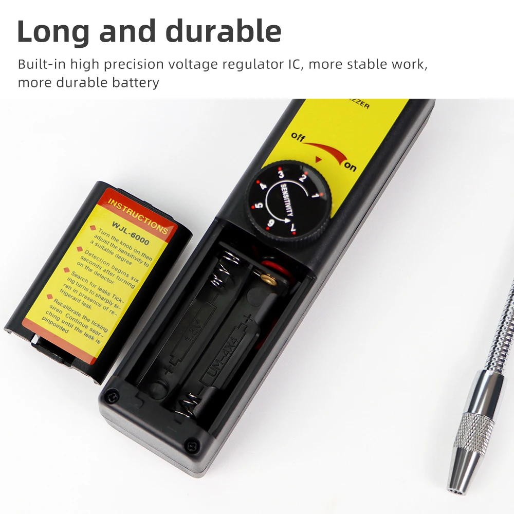 Detector de fugas halógenas inteligente WJL-6000, analizador de Gas freón R22a CFC HFC, Detector de fugas de refrigerante de Gas halógeno - imagen 5