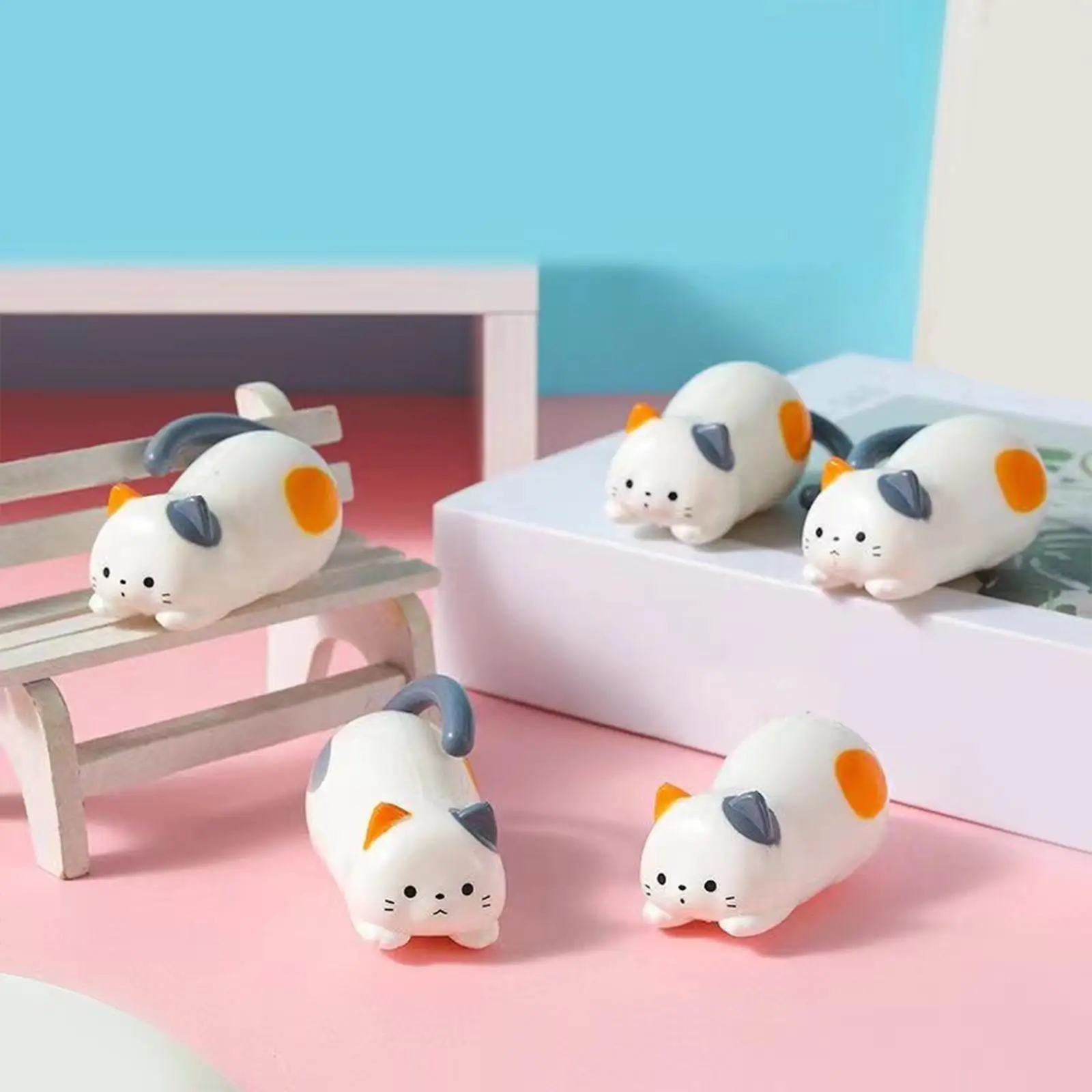 Cat Wind up Interactive Toys, Clockwork Kitten Movable Toy Ornament, Cute Rolling Cat Toy Windup Kitten Toy