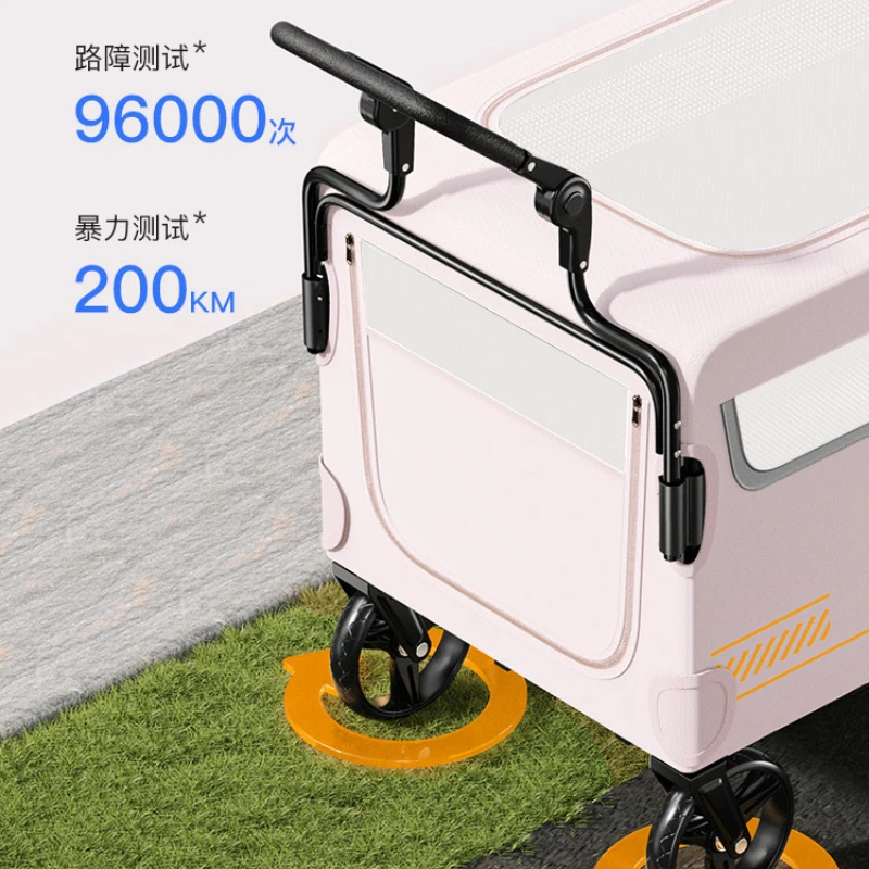 Carrito de Camping para mascotas súper grande, carrito de mano grande para perros al aire libre, carrito de viaje para mascotas, carrito de mano plegable, suministros para perros - imagen 5