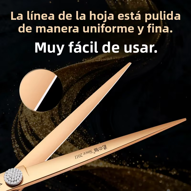 Tijeras de peluquería canina para perros - rectas curvas y entresacar - imagen 3