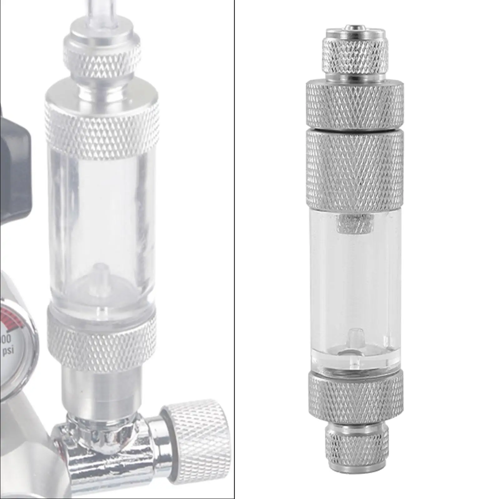 Contador de burbujas de CO2 con válvulas de retención para acuario, sistema de reacción del regulador del generador de CO2, medidor de burbujas de CO2 para tanque de peces, bricolaje - imagen 2