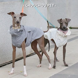 Otoño galgo Whippet Iggy chaleco con capucha para mascotas impermeable e impermeable ropa para perros con cremallera ajustable