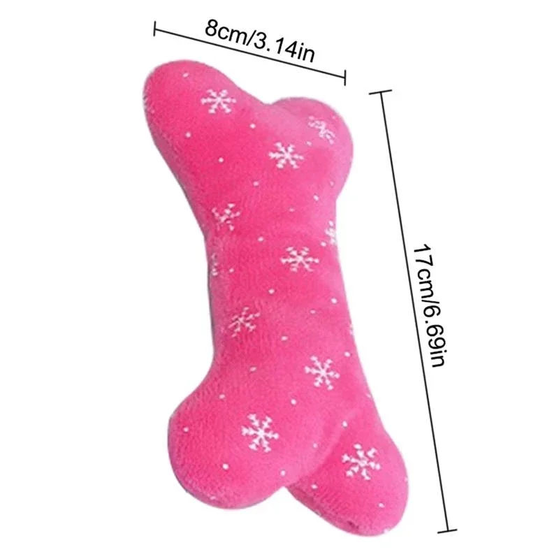 Hueso de peluche resistente a las mordeduras para perro, juguete chirriante para cachorro, sonido chirriante, juguete divertido para perros, juguetes molares para masticar, accesorios para perros - imagen 2