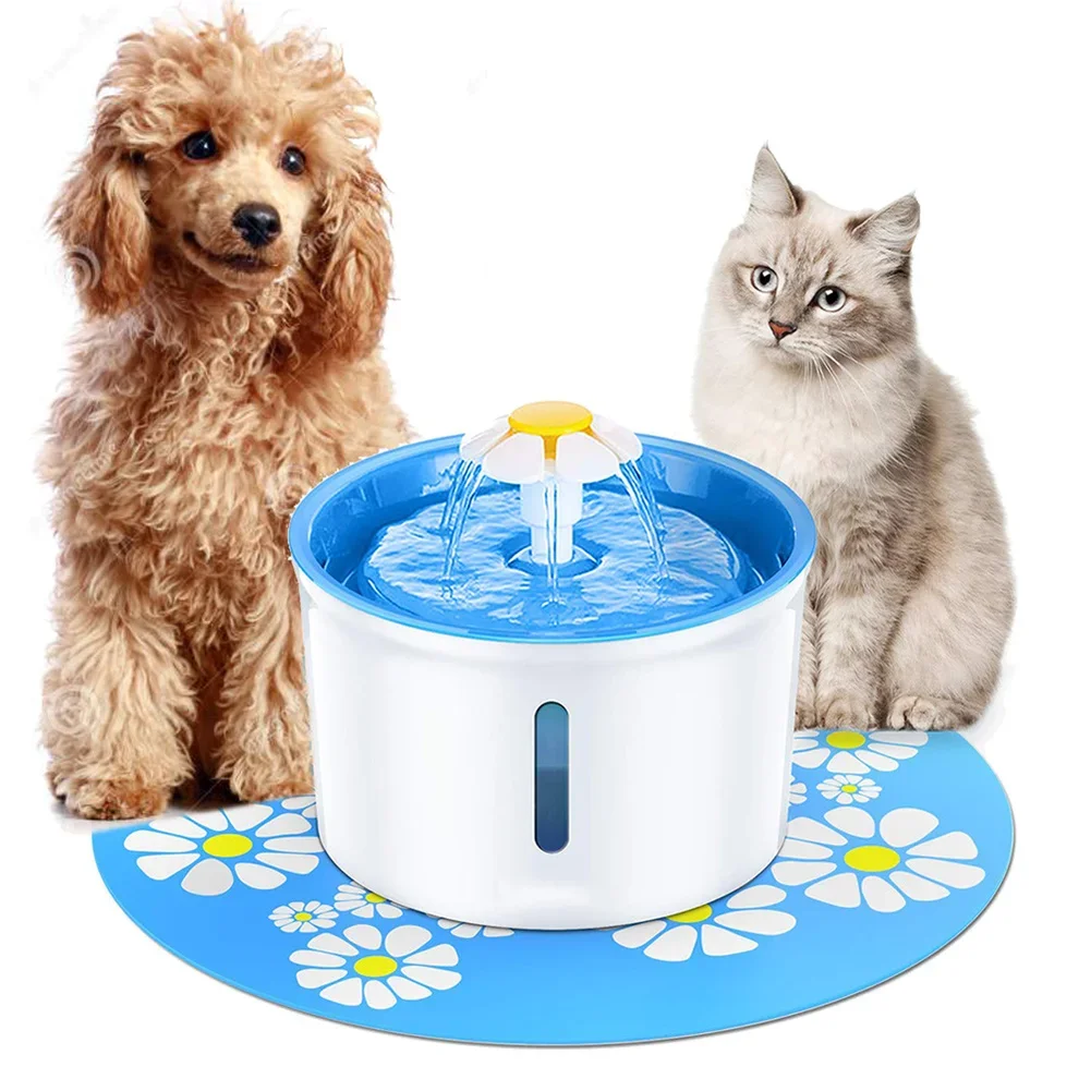 Fuente de agua con filtro automático para gato, bebedero eléctrico con USB, silencioso, 1.6L - imagen 2