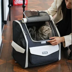 Mochila transportín plegable para gatos y perros – cómoda y amplia