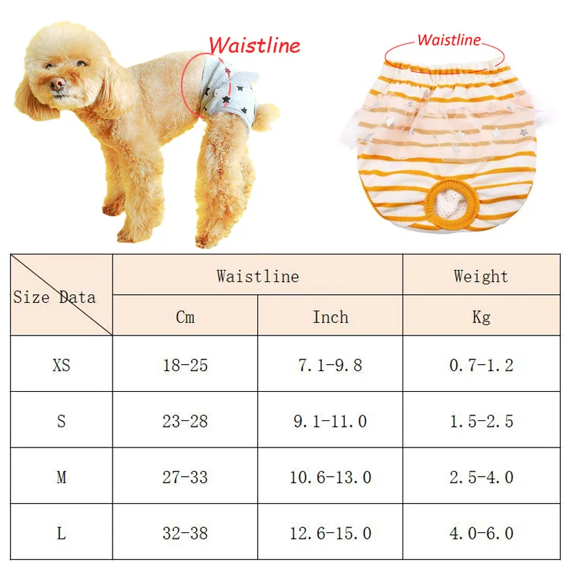 Pantalones fisiológicos para cachorros y perros pequeños, calzoncillos menstruales para mascotas, Chihuahua, Yorkshire, caniche, Mascotas, productos - imagen 2
