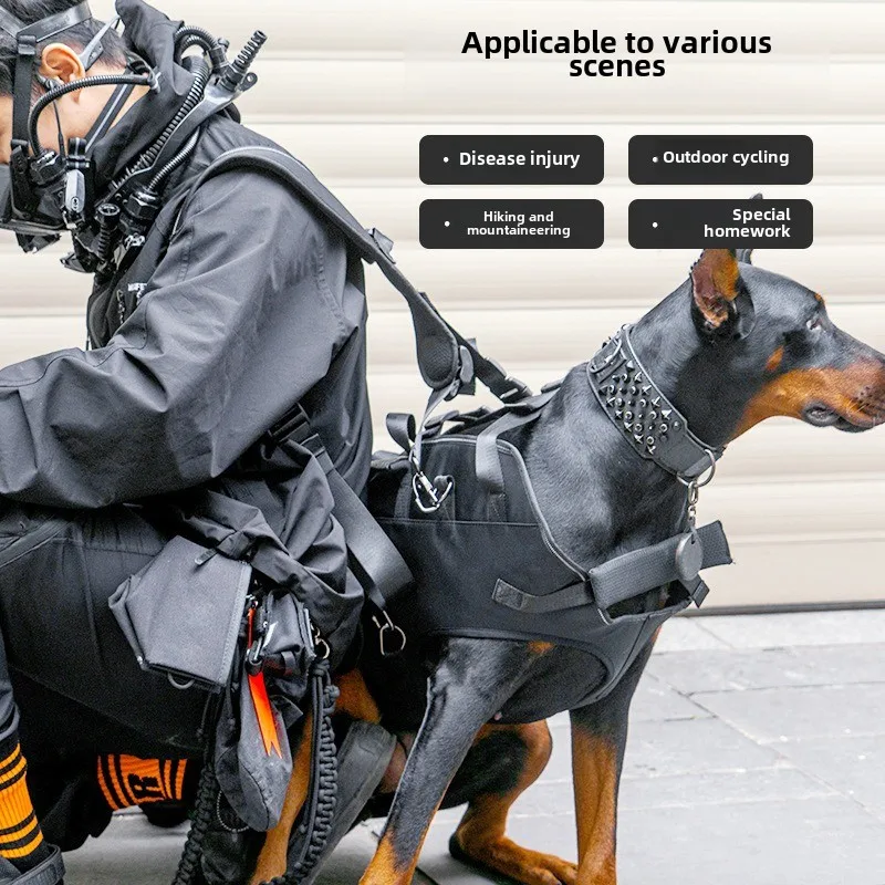 Arnés para perros con espalda cruzada, bolsa grande portátil transpirable para mascotas, mochila de rescate para perros, productos para mascotas, impermeable, resistente a la suciedad - imagen 2