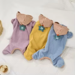 Gorro de estrella de felpa para otoño e invierno, traje de cuatro patas, mono para perros pequeños, pijamas para perros, ropa para cachorros pequeños