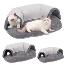 Túnel elíptico interactivo para gatos – Diversión y refugio