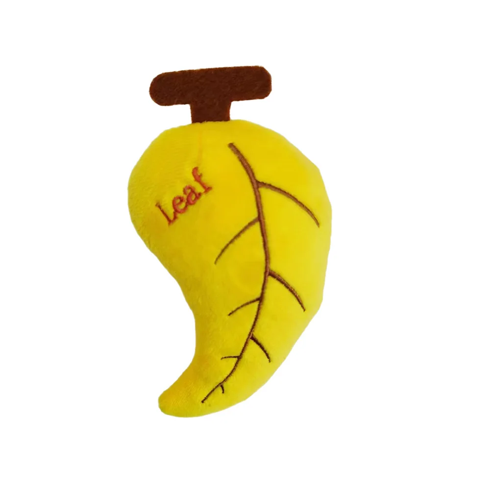 Juguete chirriante para mascotas en forma de hoja de felpa: duradero para rascar y masticar, herramienta molar para perros y gatos, juguete interactivo para hacer sonido, - imagen 3