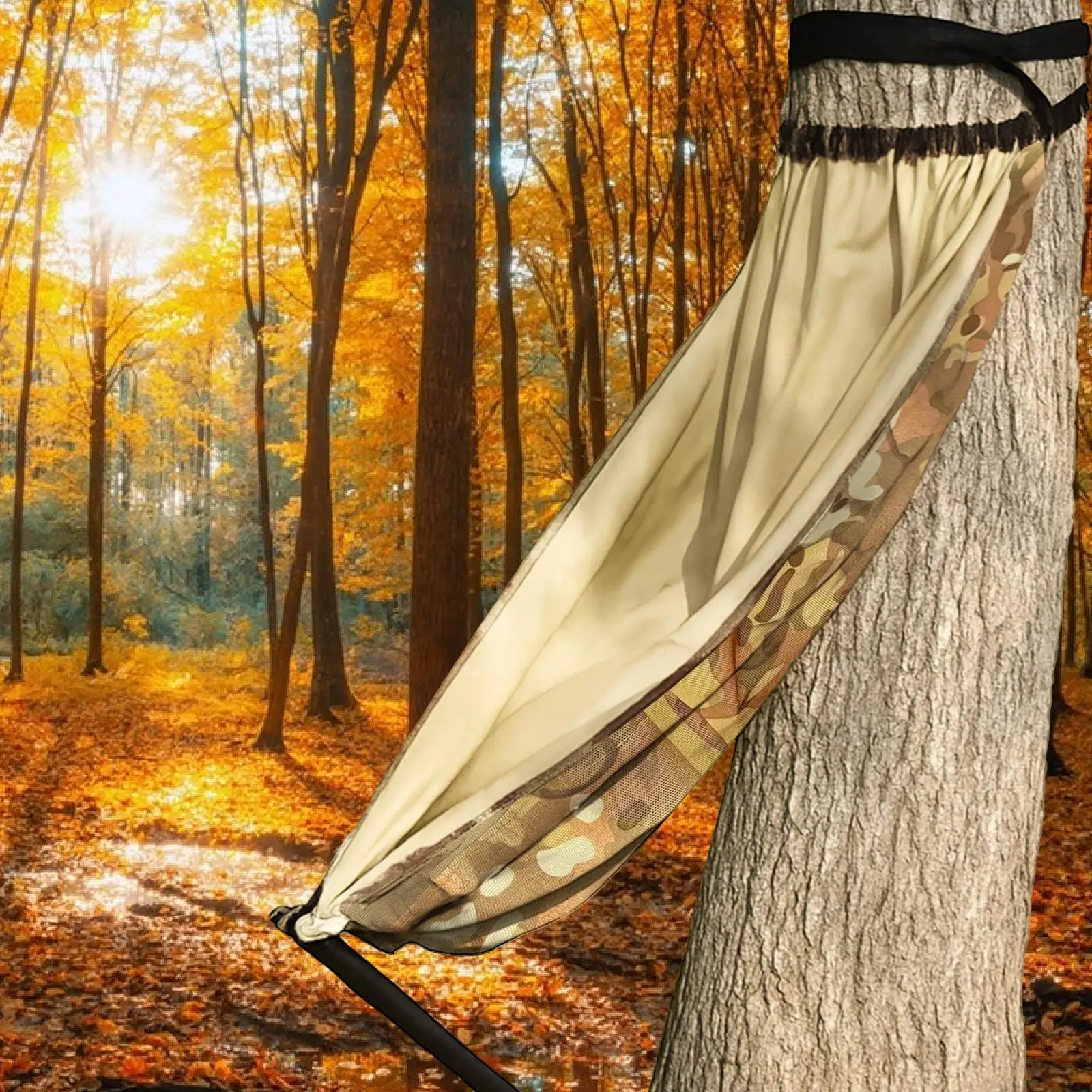 Hamaca para silla de acampada, taburete portátil para acampar en árbol, columpio de viaje impermeable para patio, campestre, picnic, patio, patio trasero