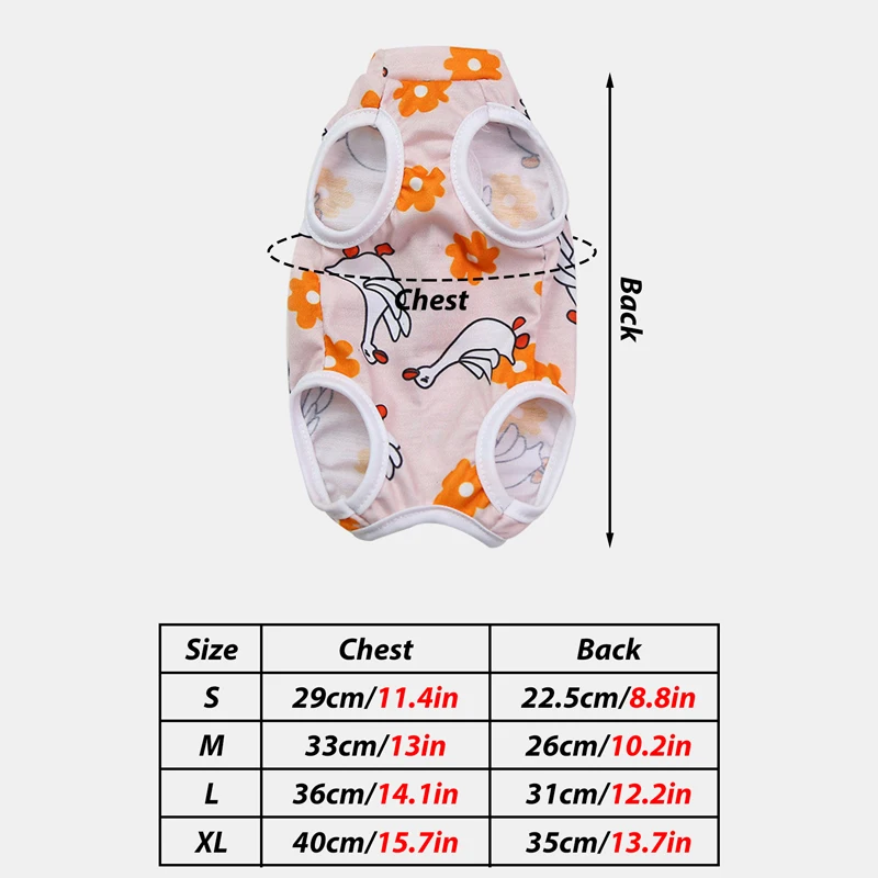 Traje de esterilización para destete de gato, Mono para perros pequeños y gatos, ropa de recuperación antilaminación después de la cirugía, estampado bonito, ropa para el cuidado de mascotas, 1 unidad - imagen 4