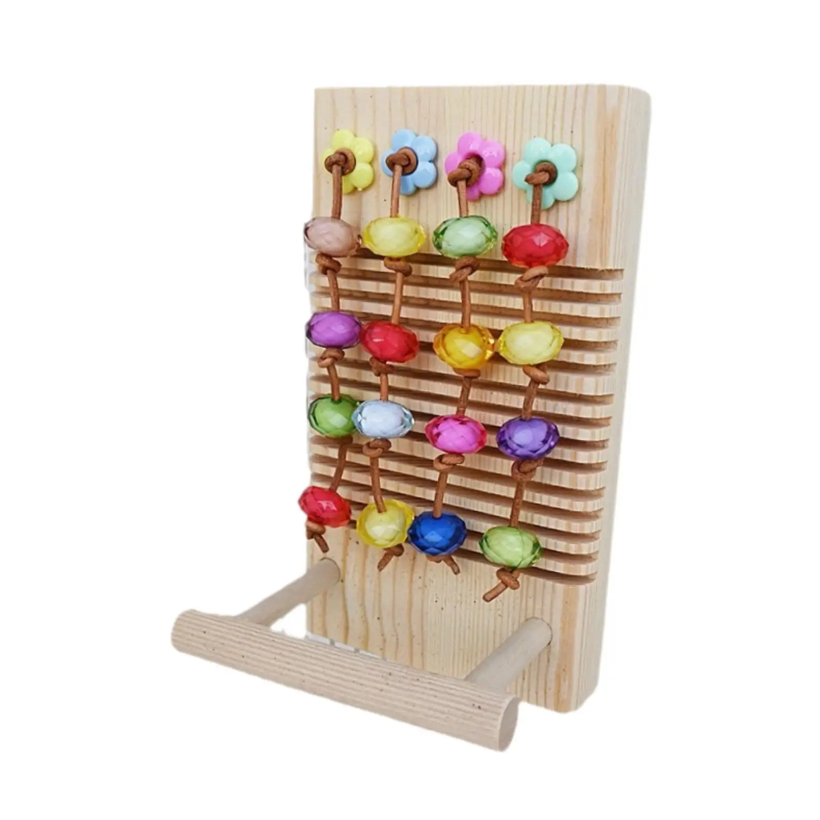 Parrot Chewing Toys with Perch, Hanging Parrot Chewing Toy, Birds Climbing Toy for Cockatoos, African Grey Macaws, Parrots