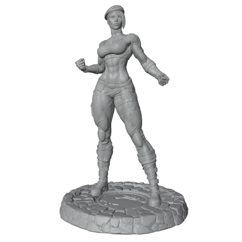 Kit de modelismo 75mm para pintar – Figura luchadora 1/24