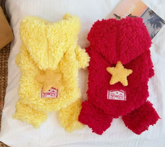 Gorro estrella chaleco Teddy felpa para gato y perro pequeño - imagen 5