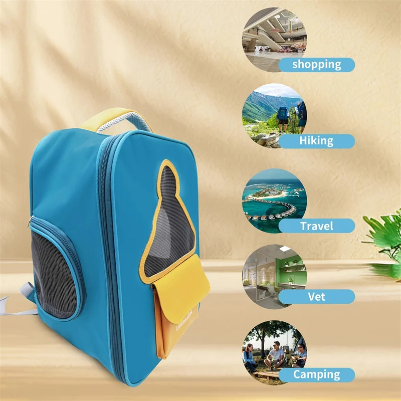 Mochila para gatos menores de 11 libras, mochila para gatos y perros, cojín suave para proteger la espalda, diseño plegable, bolsa para mascotas de viaje al aire libre - imagen 3