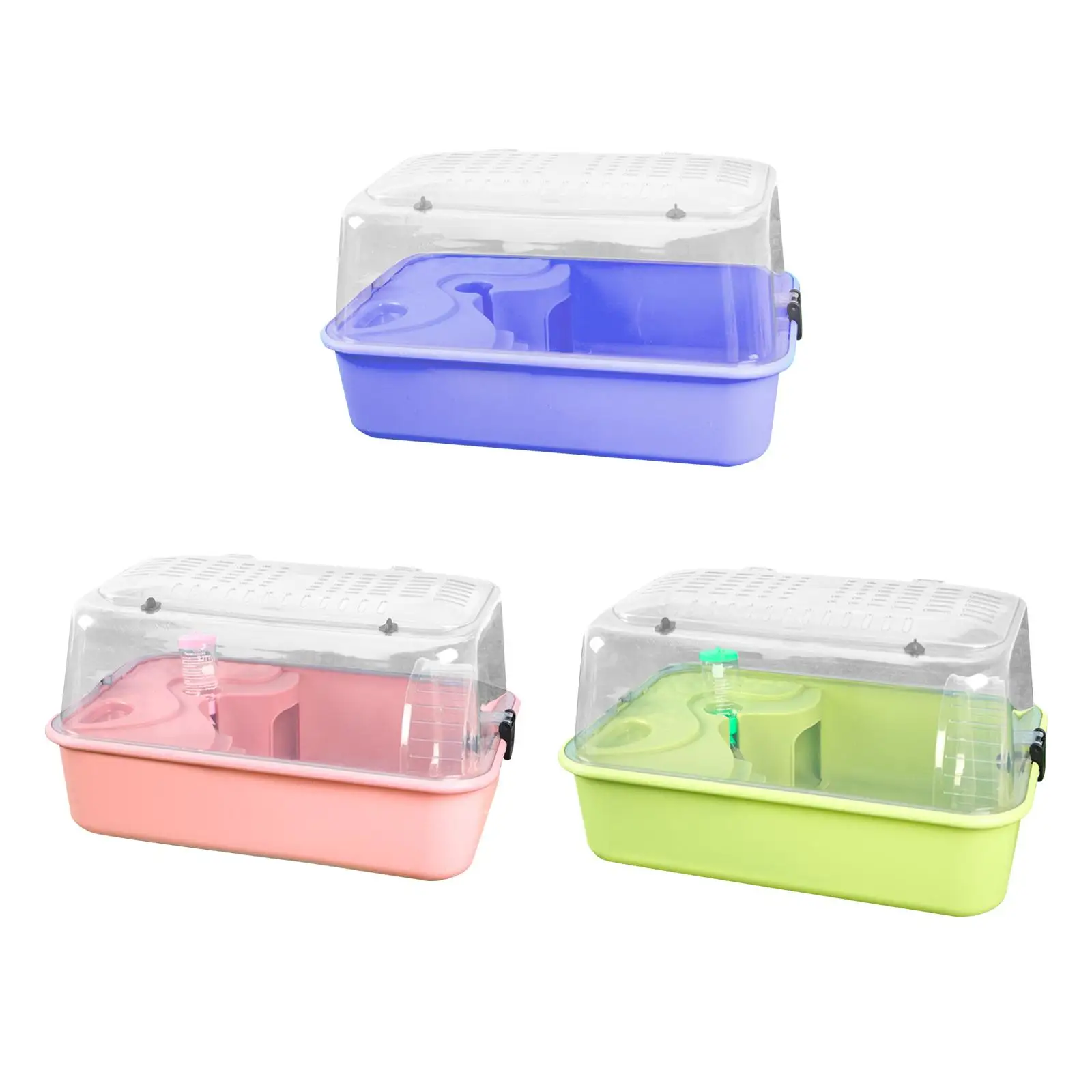 Hamster Cage Outgoing Carrier Sleep with Water Bottle Exercise Wheel Hamster Habitat Small Animal Cage for Mice Sugar Glider