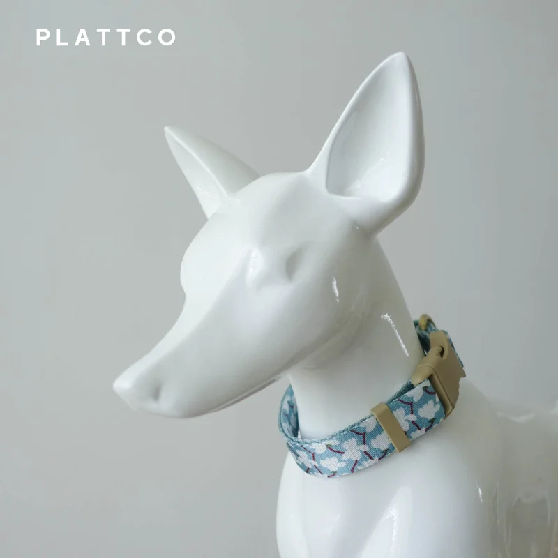 PLATTCO-Collar ajustable para perro, personalizado, grabado con nombre, nailon, perros pequeños, medianos y grandes, Gardenia fría, 5 tamaños, PDC345 - imagen 4