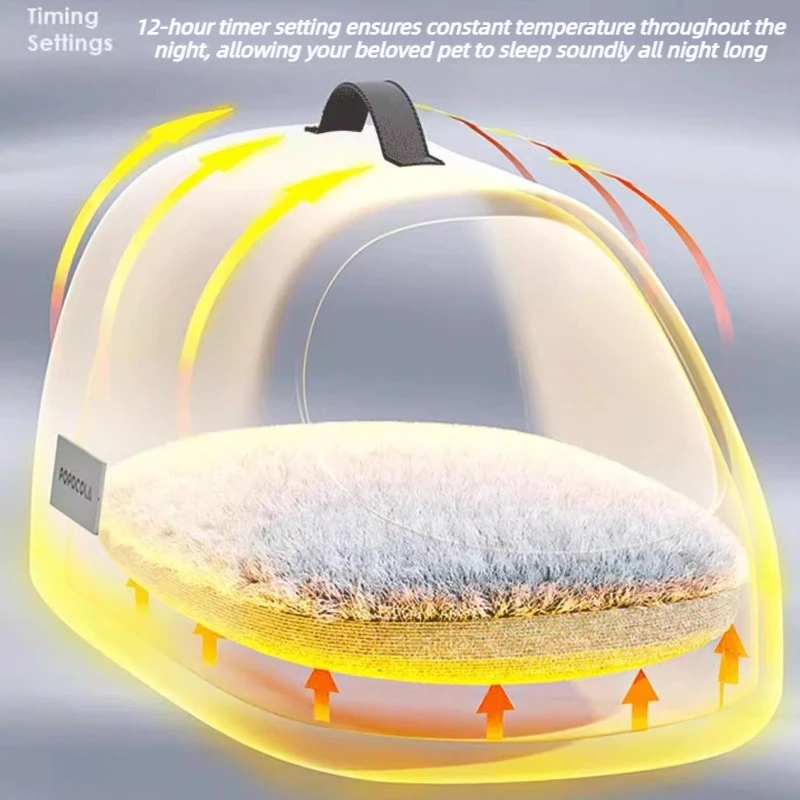 Cama térmica para gatos y perros – Forro polar suave, temperatura ajustable - imagen 4