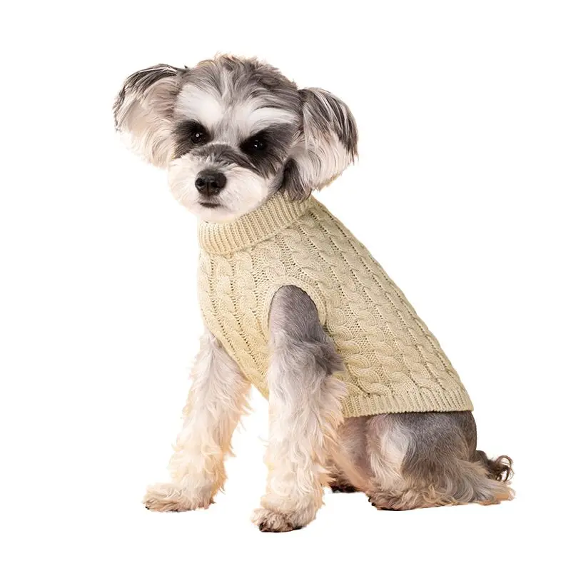 Suéter para perros pequeños, Ropa para cachorros, Ropa cálida De invierno con cuello alto, disfraz De Schnauzer, Chihuahua, Pug, Ropa para mascotas - imagen 5