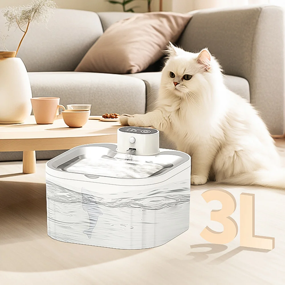 Bebedero inalámbrico 3L para gatos y perros - acero inoxidable - imagen 2
