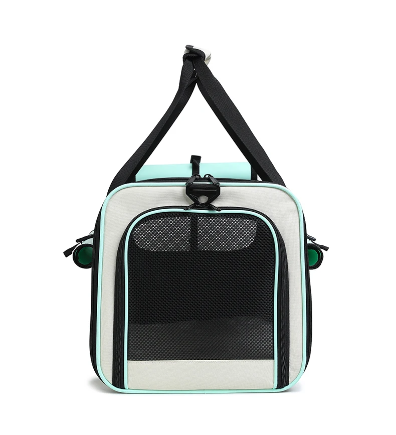 Estuche de transporte para gatos, transportador de viaje para perros, bolsa para gatos de lado suave, portador plegable para gatos aprobado por aerolínea, portador para perros y gatos - imagen 3