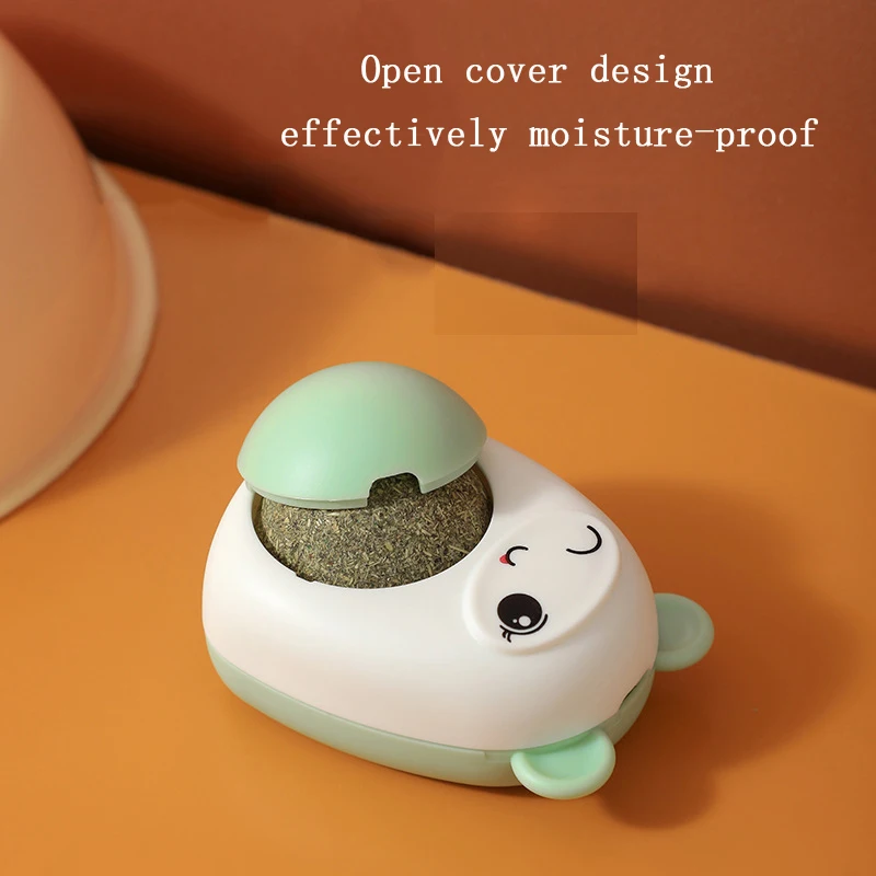 Bola de menta de gato de dibujos animados, juguete giratorio de pasta de pared, piruleta, molienda de dientes, ayuda a quitar el pelo, nuevo - imagen 3