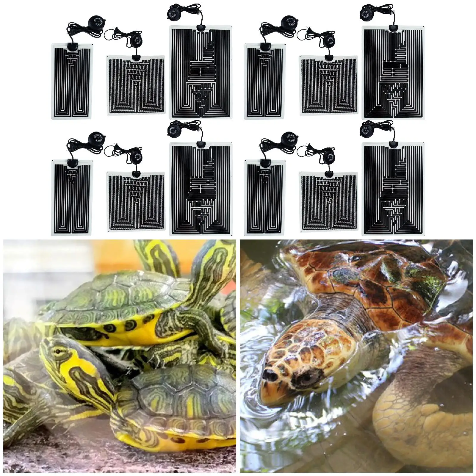 Reptile Heating Pad Adjustable Temperature Portable Indoor Terrarium Heating Mat for Tortoise Frogs Lizards Turtles Gecko