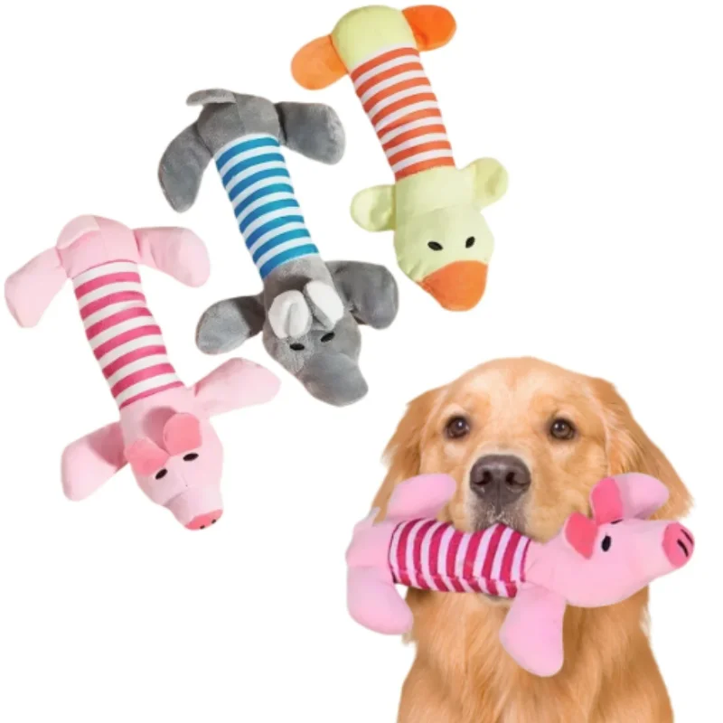 Peluches con sonido para perros y gatos – Elefante, pato o cerdo - imagen 2